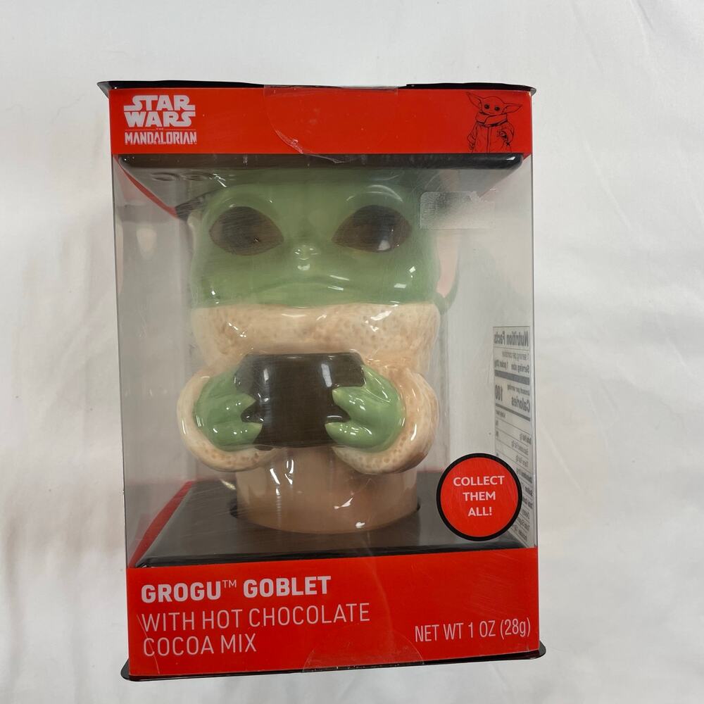 Star Wars Mandalorian Grogu Goblet Hot Chocolate Gift Set New